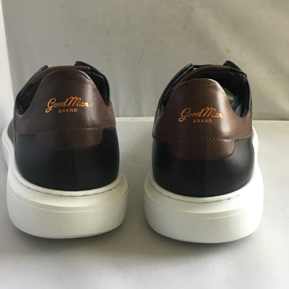 Good Man Brand Men's Dark Brown and White Low-Top Sneakers - Picture 3 of 8